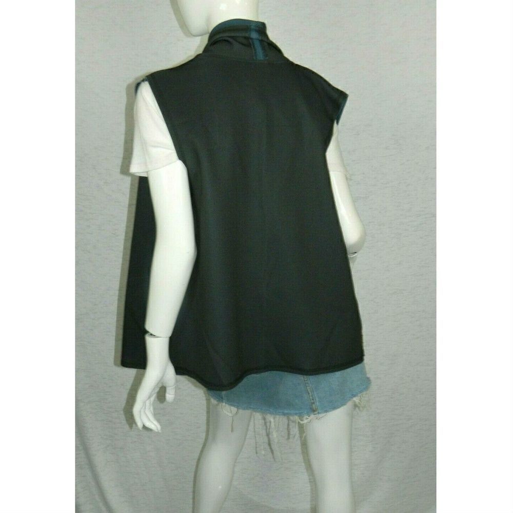 ALALA Vest Drape Front Athletic Black Blue Large - Picture 4 of 9